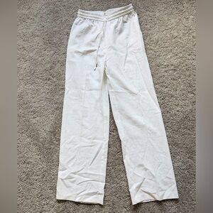 Zara Linen Blend White Pants